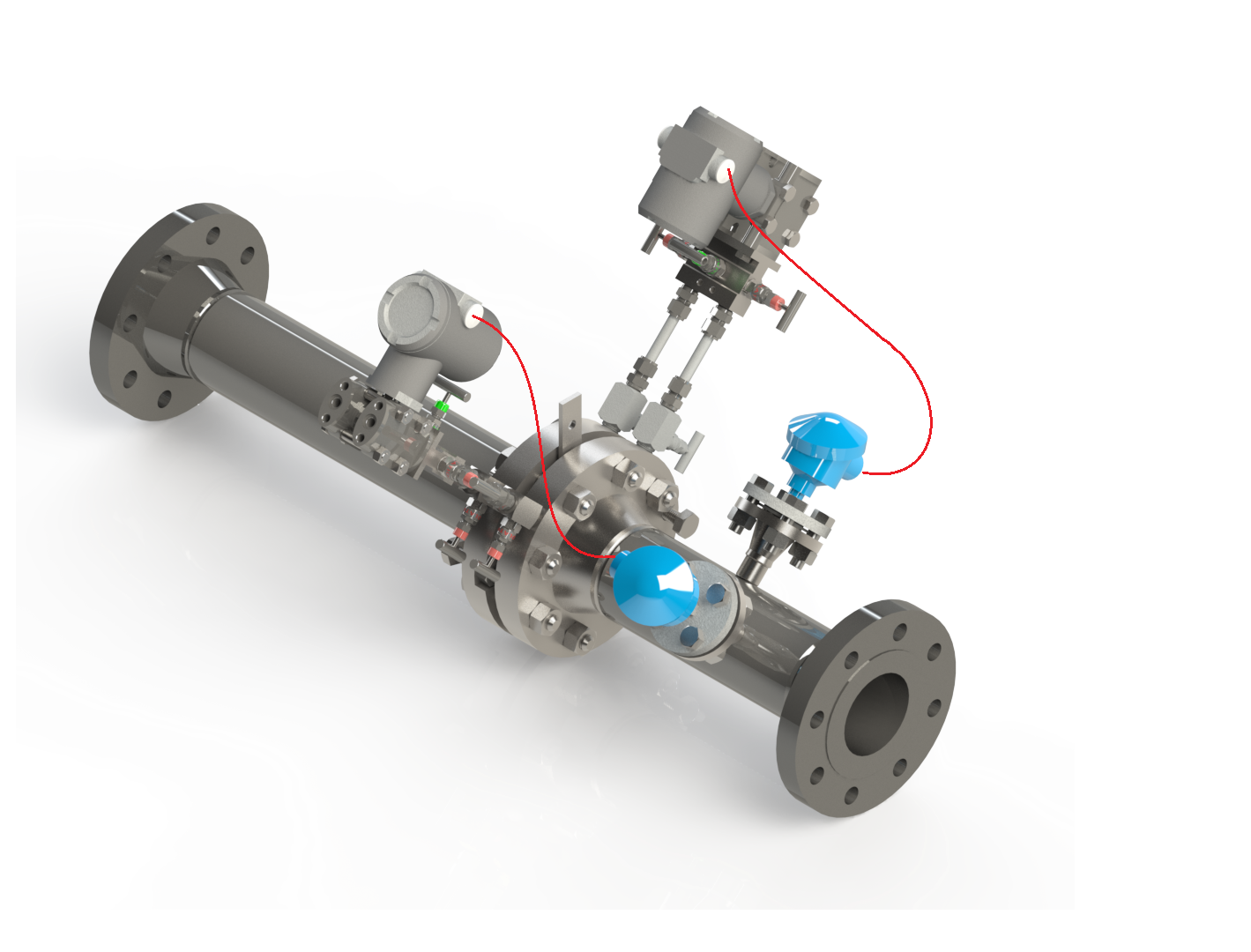 AGA compliant gas flow meter — spooled orifice assembly